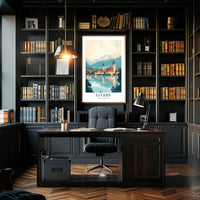 Scenic Lucerne, Switzerland Photorealistic Travel Poster PosterGoat