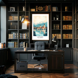 Scenic Lucerne, Switzerland Photorealistic Travel Poster PosterGoat
