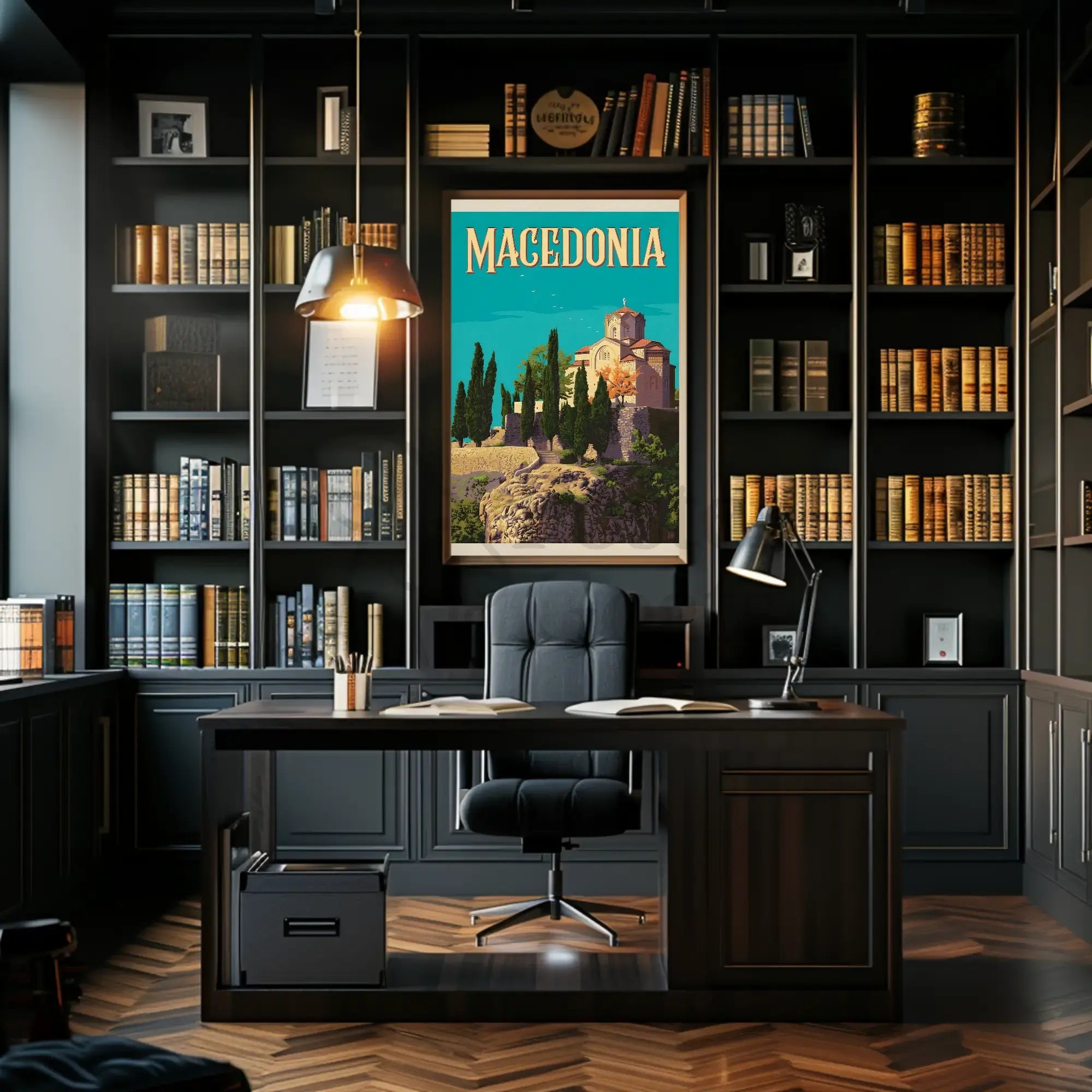 Scenic Macedonia Travel Artwork, Vintage Travel Poster PosterGoat