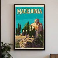 Scenic Macedonia Travel Artwork, Vintage Travel Poster PosterGoat