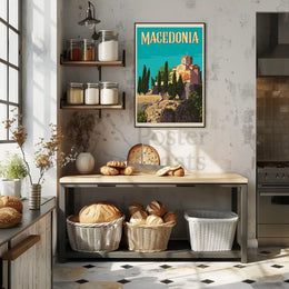 Scenic Macedonia Travel Artwork, Vintage Travel Poster PosterGoat