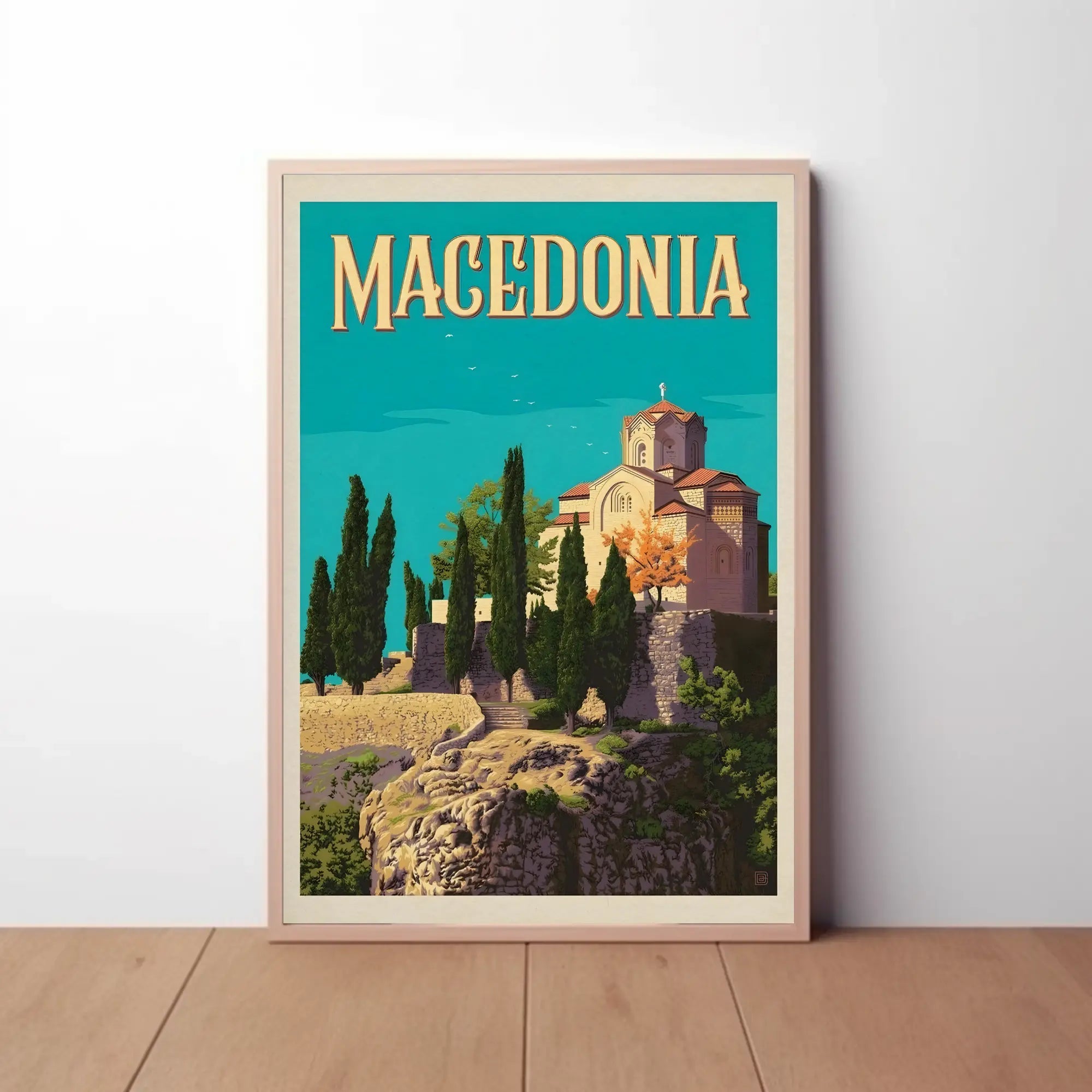Scenic Macedonia Travel Artwork, Vintage Travel Poster PosterGoat