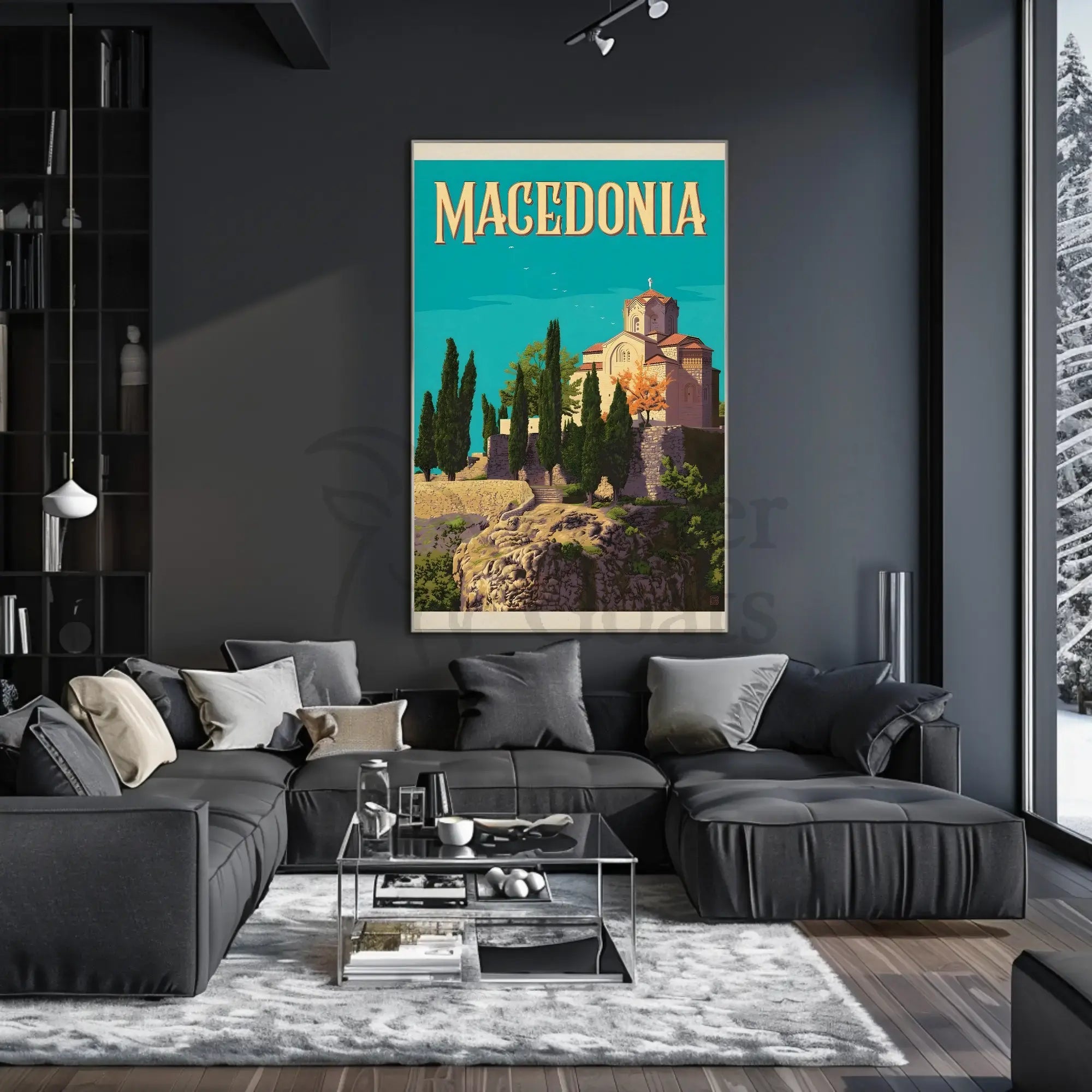 Scenic Macedonia Travel Artwork, Vintage Travel Poster PosterGoat