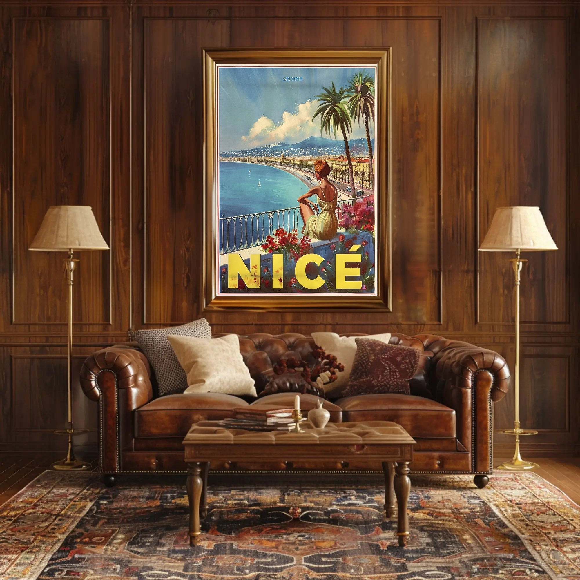 Scenic Nice Promenade Travel Poster PosterGoat