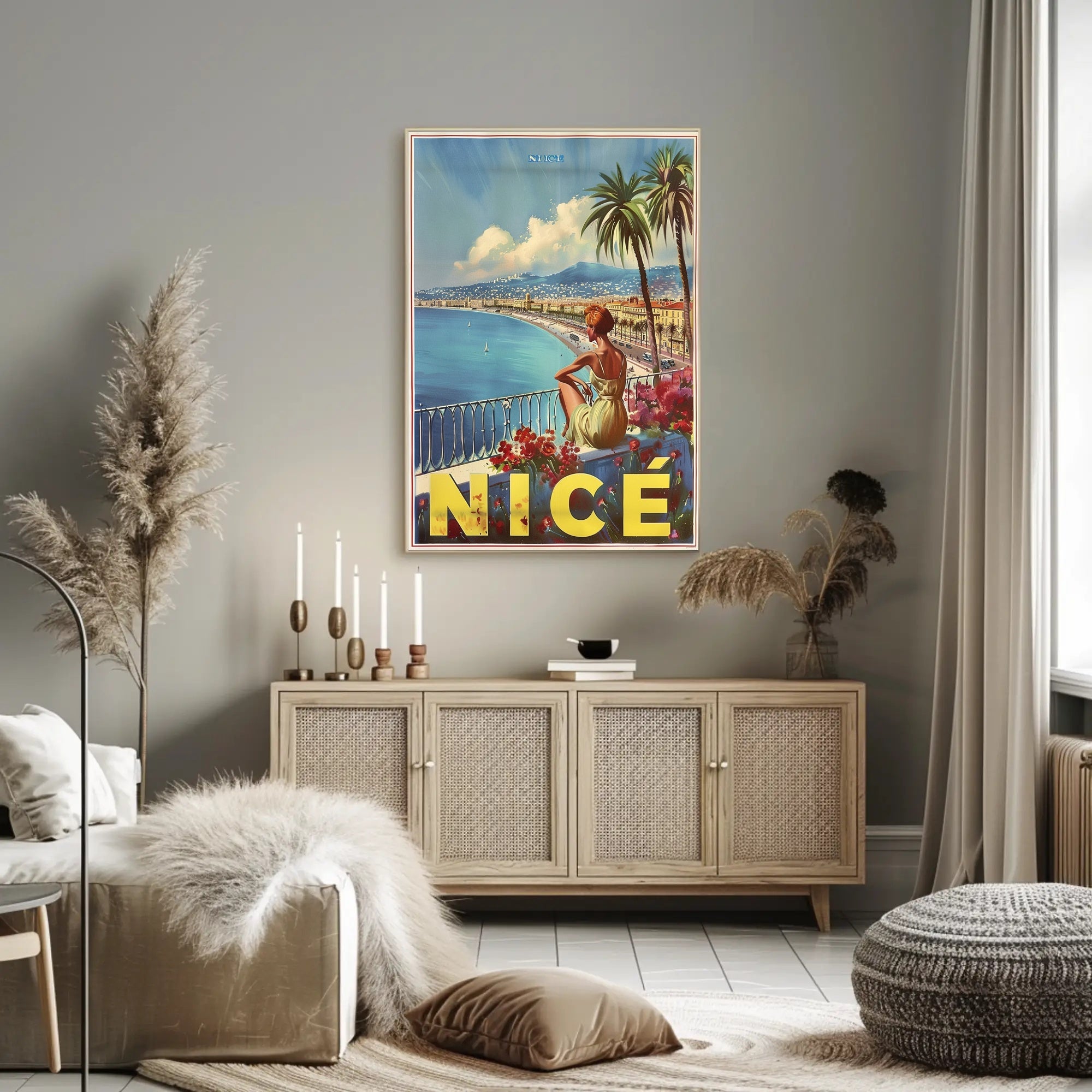 Scenic Nice Promenade Travel Poster PosterGoat