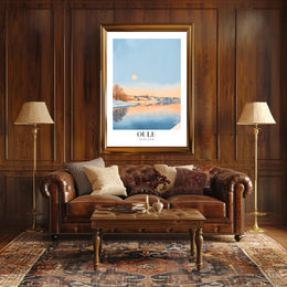 Scenic Oulu Finland Winter Landscape Artistic Poster PosterGoat