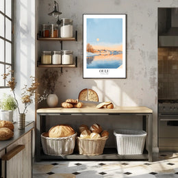 Scenic Oulu Finland Winter Landscape Artistic Poster PosterGoat