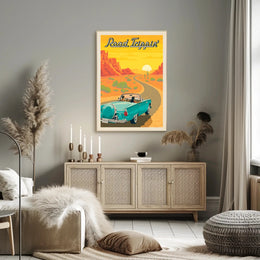 Scenic Retro Road Trip Adventure Travel Poster PosterGoat