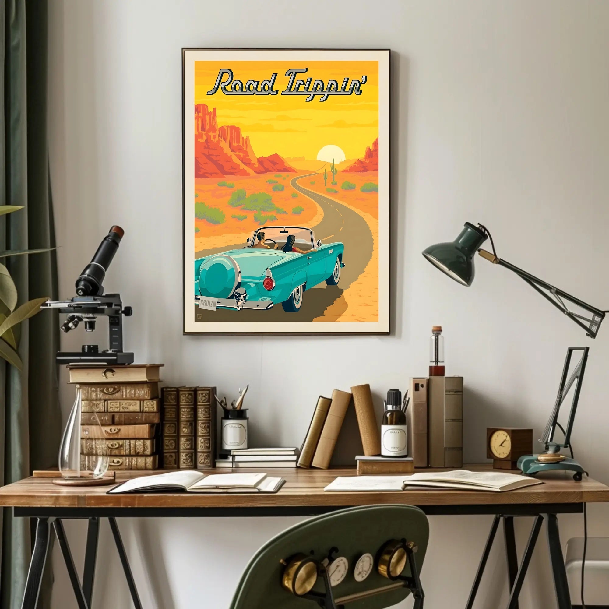Scenic Retro Road Trip Adventure Travel Poster PosterGoat