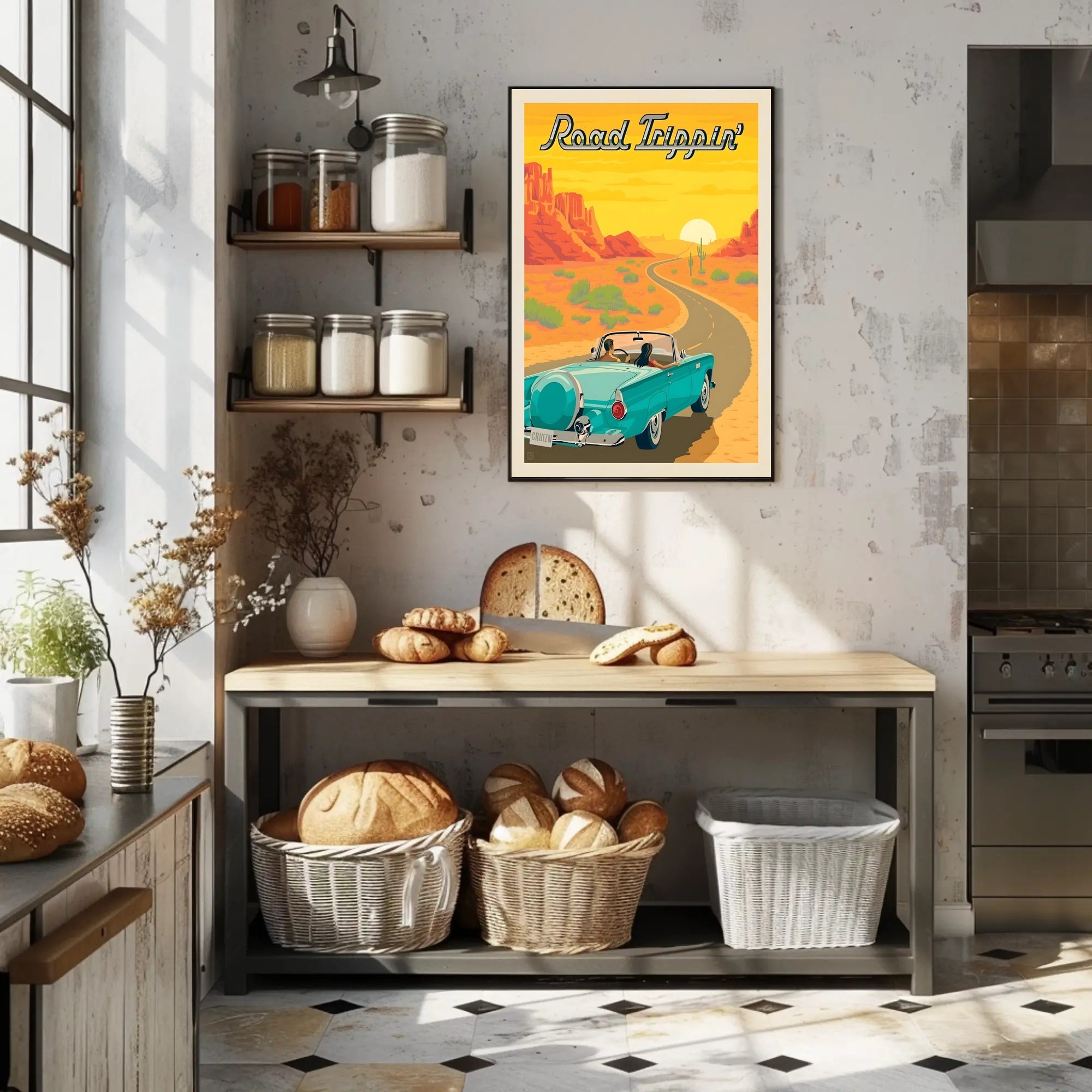 Scenic Retro Road Trip Adventure Travel Poster PosterGoat