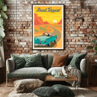 Scenic Retro Road Trip Adventure Travel Poster PosterGoat
