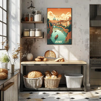 Scenic River View in Rome Travel Poster PosterGoat
