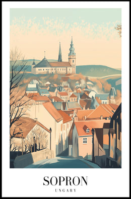 Scenic Sopron Hungary Travel Poster PosterGoat