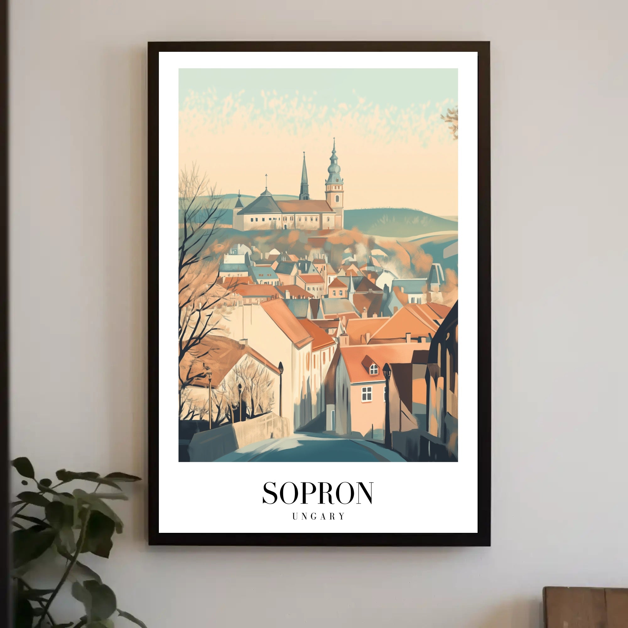 Scenic Sopron Hungary Travel Poster PosterGoat