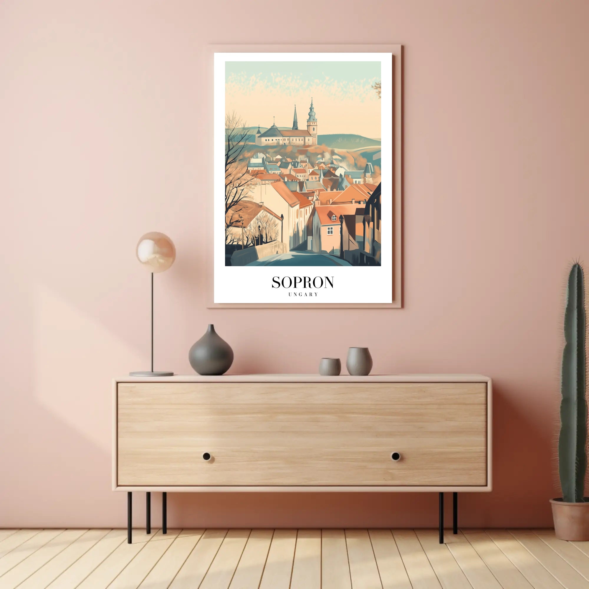 Scenic Sopron Hungary Travel Poster PosterGoat