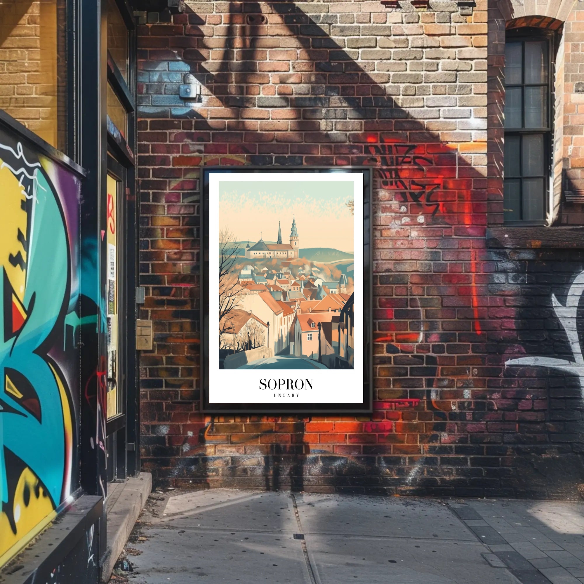 Scenic Sopron Hungary Travel Poster PosterGoat
