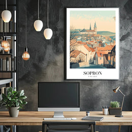 Scenic Sopron Hungary Travel Poster PosterGoat