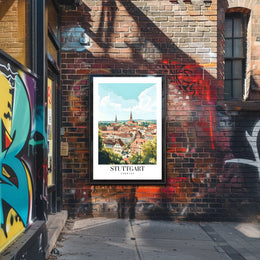Scenic Stuttgart Urban Landscape Travel Poster PosterGoat