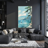 Scenic Tranquil Lake and Mountain Travel Poster PosterGoat