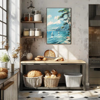 Scenic Tranquil Lake and Mountain Travel Poster PosterGoat