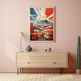 Scenic View of Auvergne: Vibrant Vintage Travel Poster PosterGoat