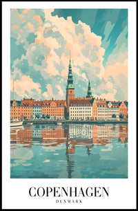 Scenic View of Copenhagen Waterfront Urban or Cityscape Poster PosterGoat