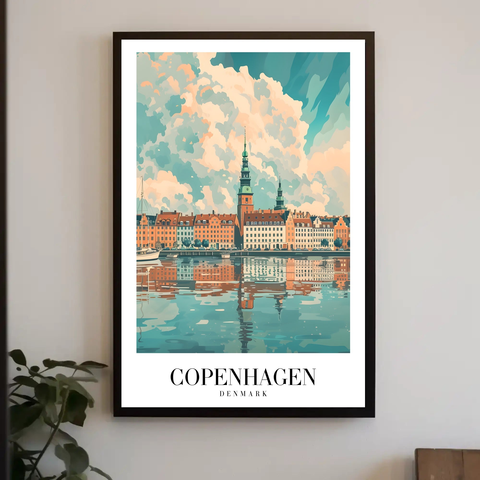 Scenic View of Copenhagen Waterfront Urban or Cityscape Poster PosterGoat