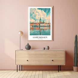 Scenic View of Copenhagen Waterfront Urban or Cityscape Poster PosterGoat