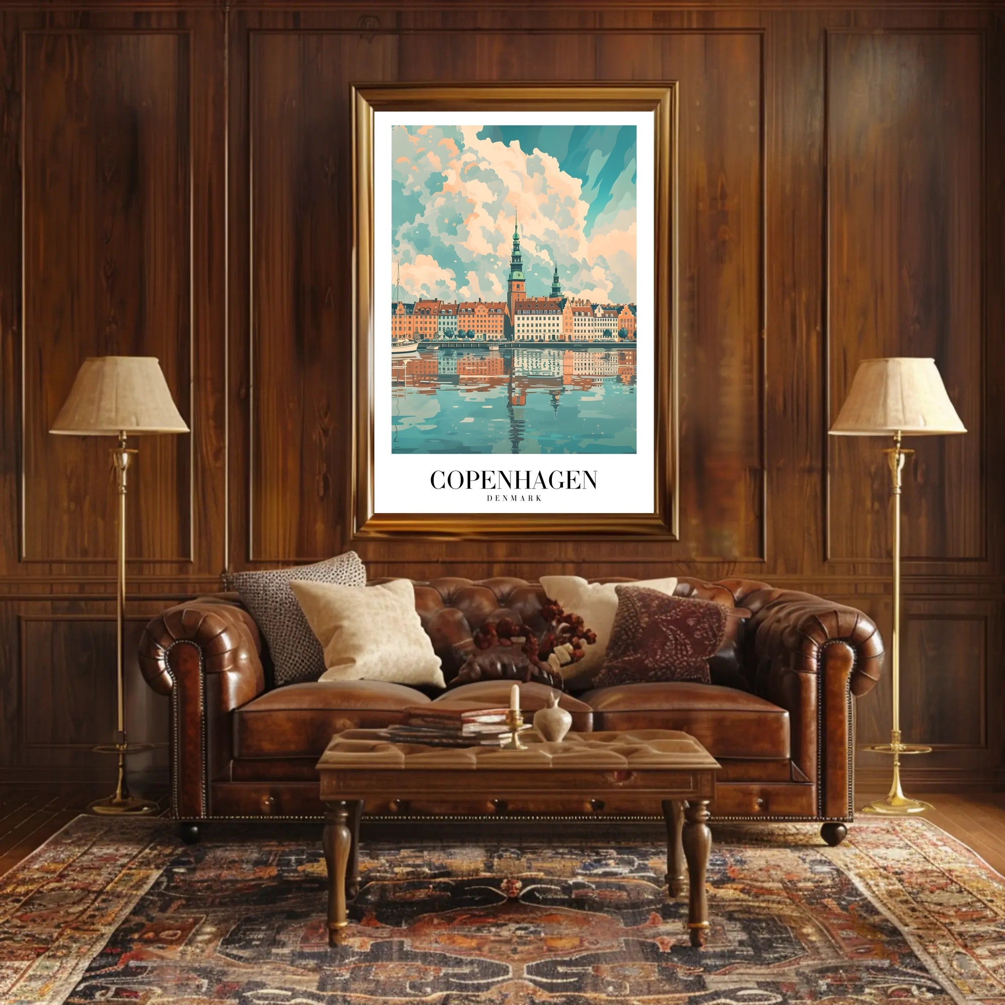 Scenic View of Copenhagen Waterfront Urban or Cityscape Poster PosterGoat