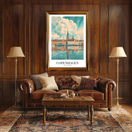 Scenic View of Copenhagen Waterfront Urban or Cityscape Poster PosterGoat