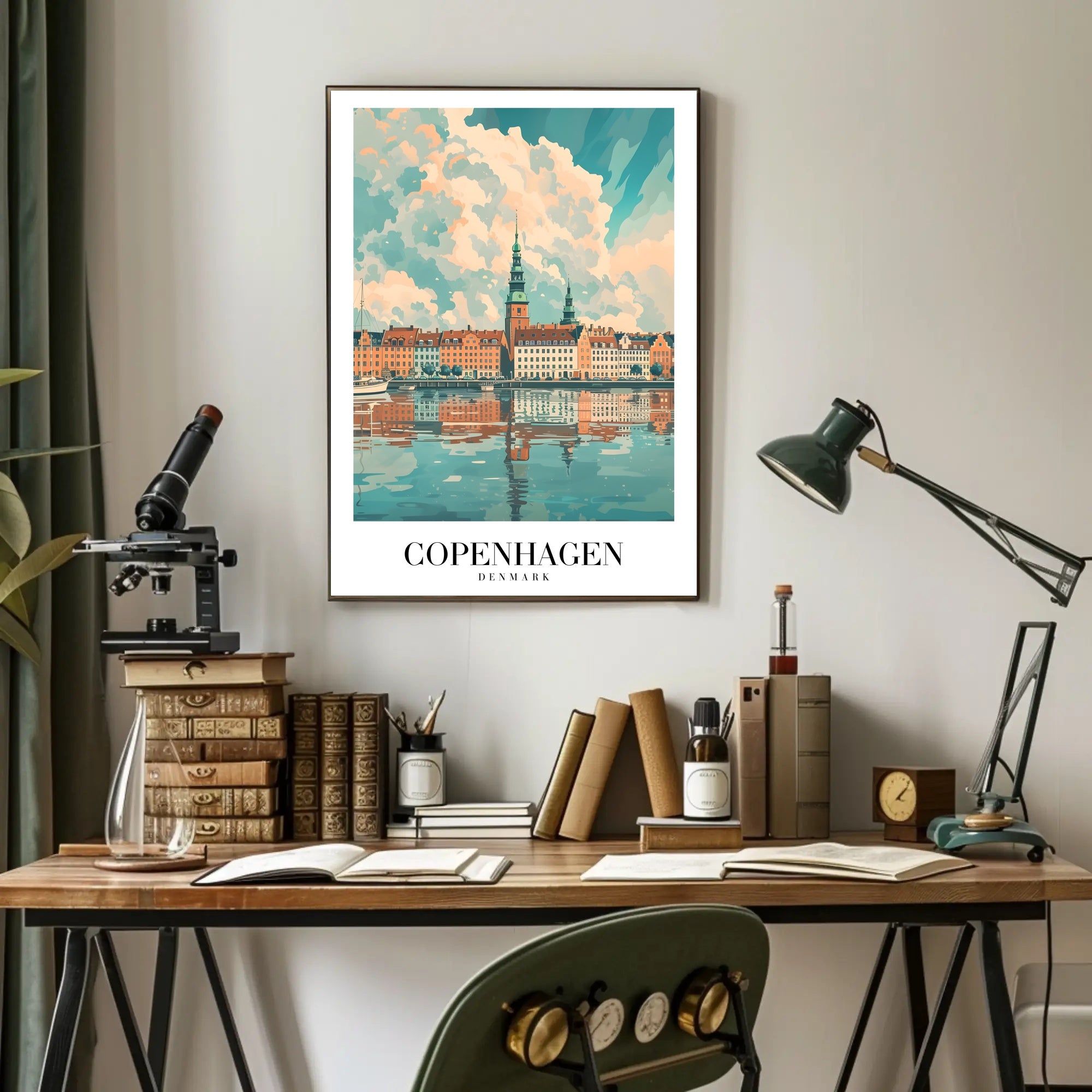 Scenic View of Copenhagen Waterfront Urban or Cityscape Poster PosterGoat