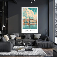 Scenic View of Copenhagen Waterfront Urban or Cityscape Poster PosterGoat