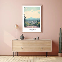 Scenic View of Portland, USA Travel Poster PosterGoat