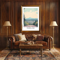 Scenic View of Portland, USA Travel Poster PosterGoat