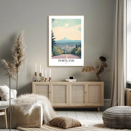 Scenic View of Portland, USA Travel Poster PosterGoat