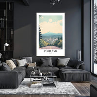Scenic View of Portland, USA Travel Poster PosterGoat