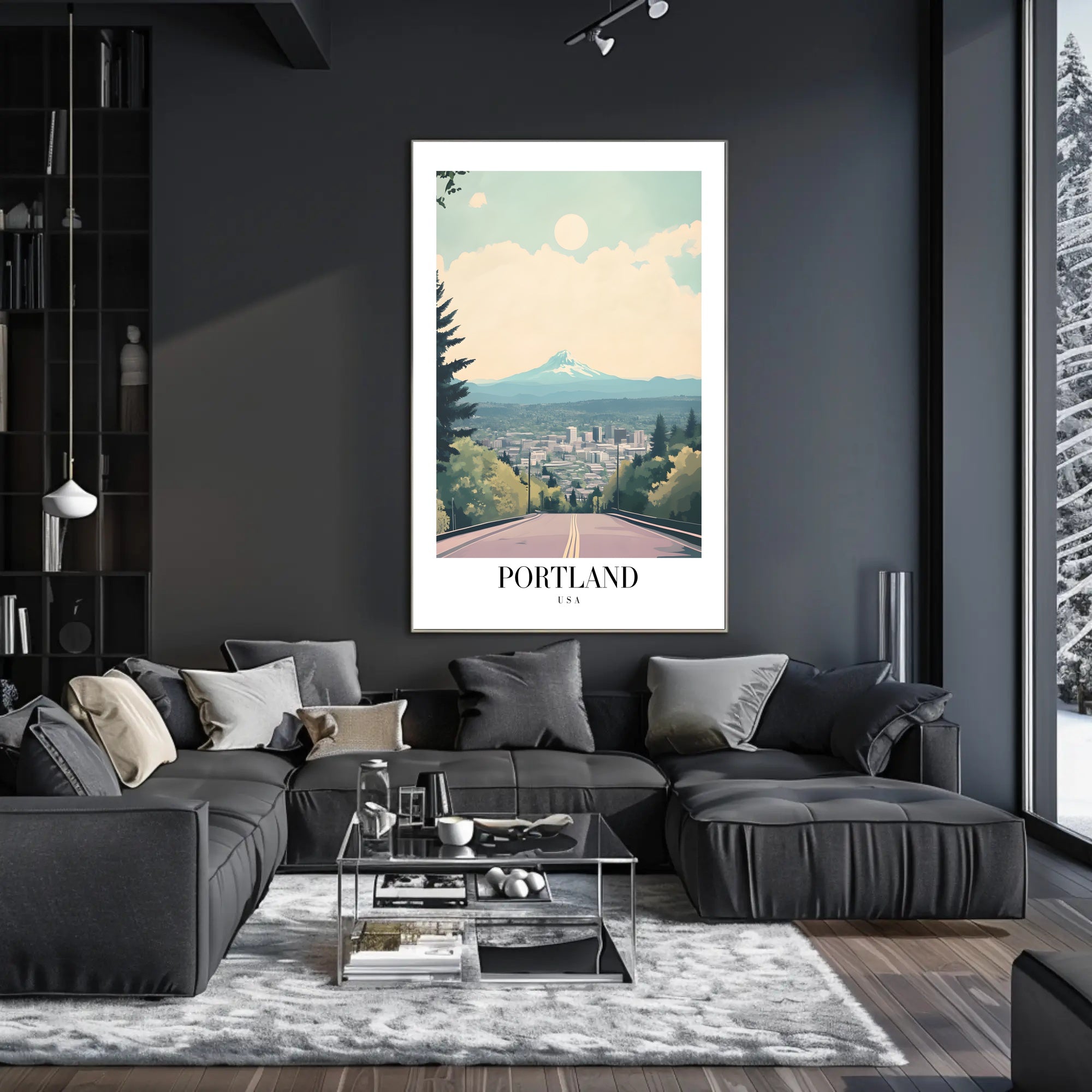 Scenic View of Portland, USA Travel Poster PosterGoat