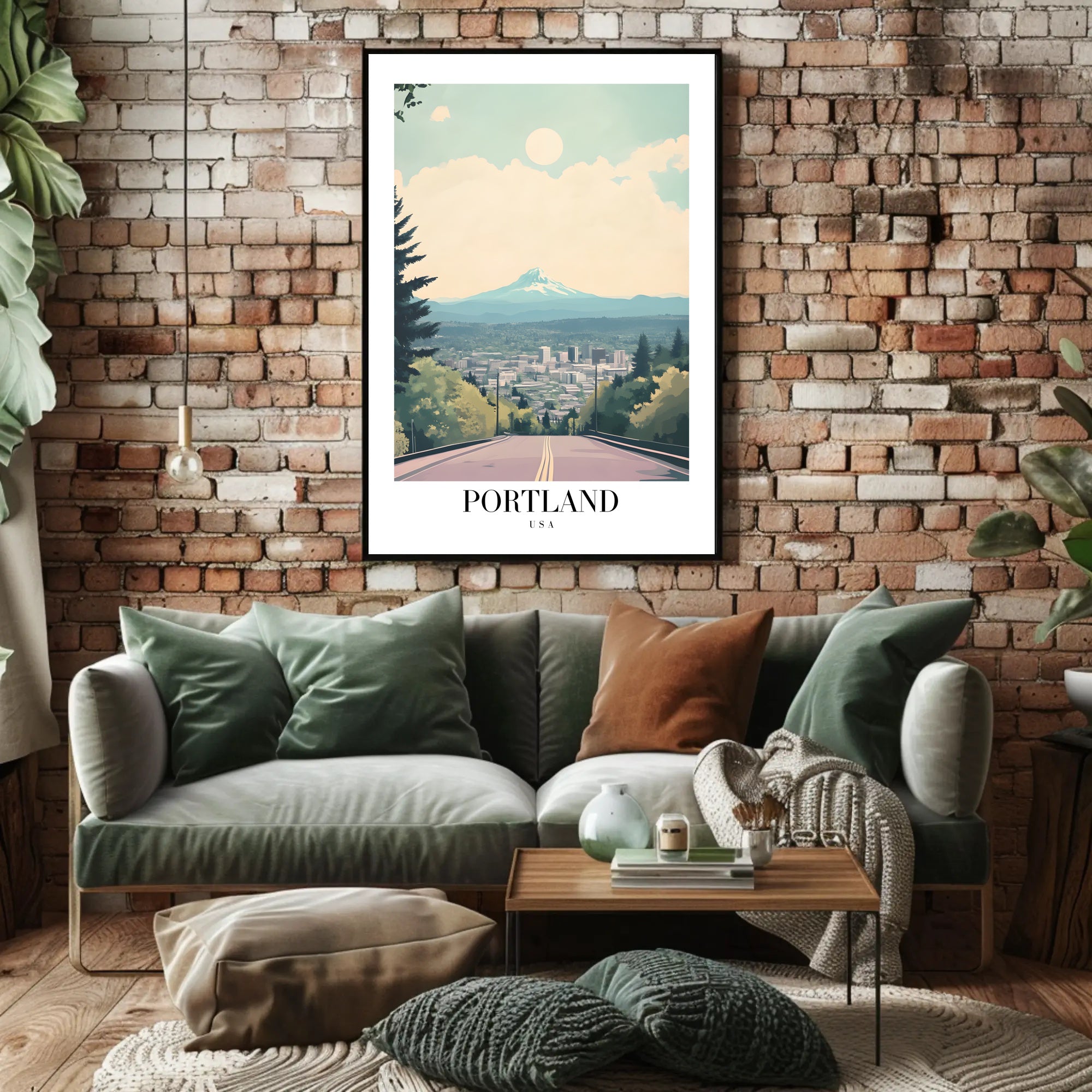 Scenic View of Portland, USA Travel Poster PosterGoat