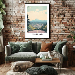 Scenic View of Portland, USA Travel Poster PosterGoat