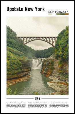 Scenic View of Upstate New York Travel Poster PosterGoat
