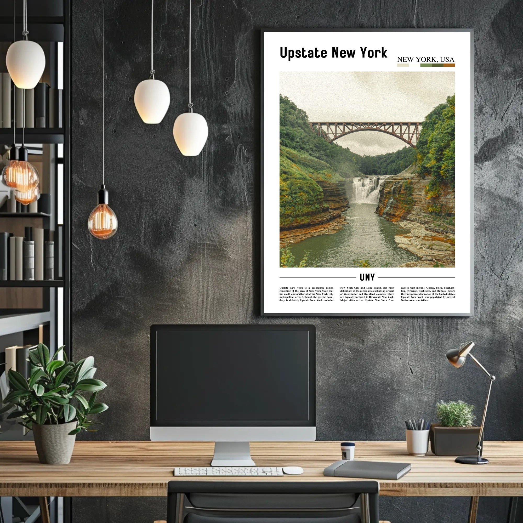 Scenic View of Upstate New York Travel Poster PosterGoat