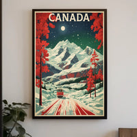 Scenic Vintage Winter Travel Poster PosterGoat