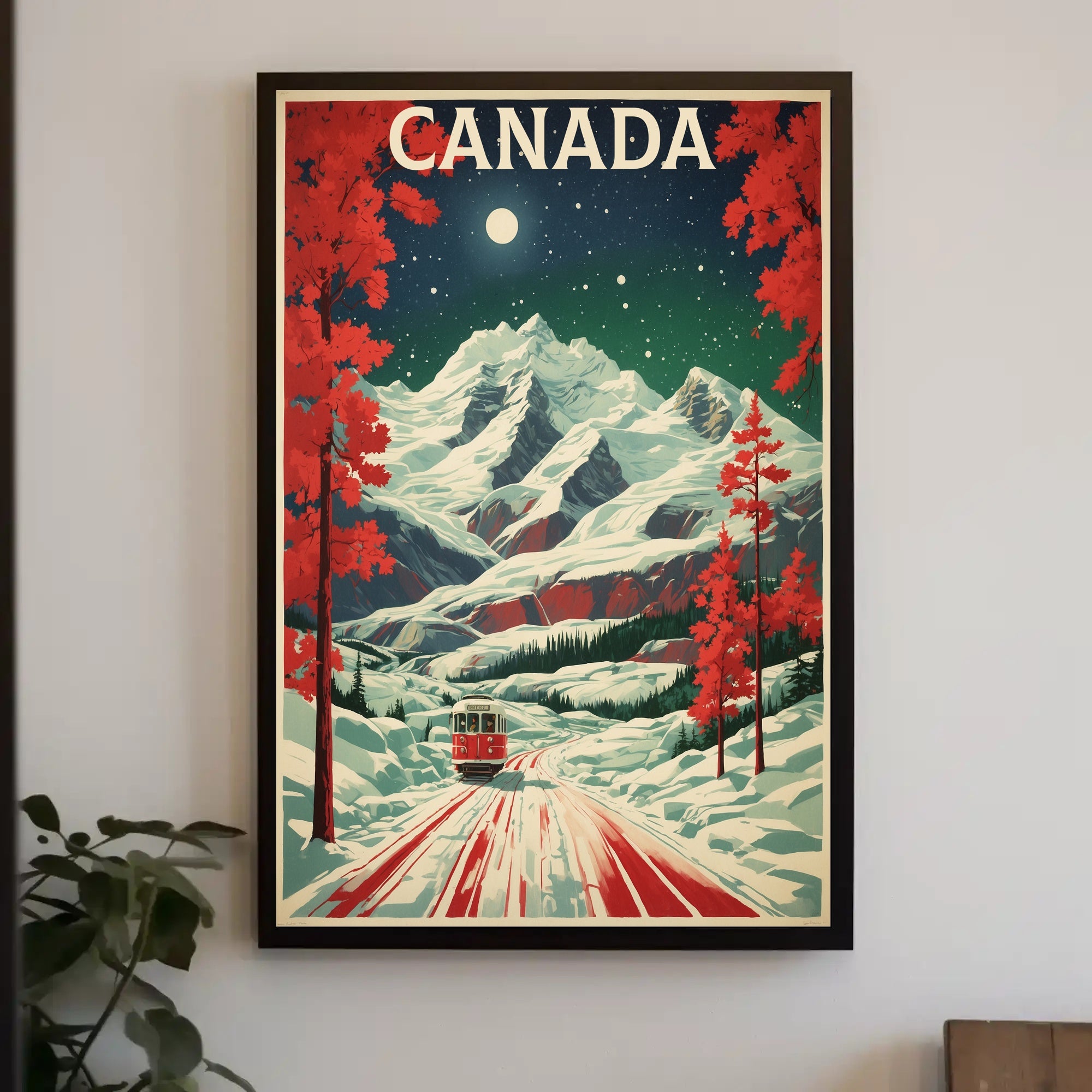 Scenic Vintage Winter Travel Poster PosterGoat