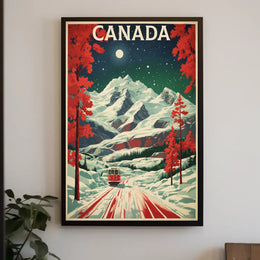 Scenic Vintage Winter Travel Poster PosterGoat
