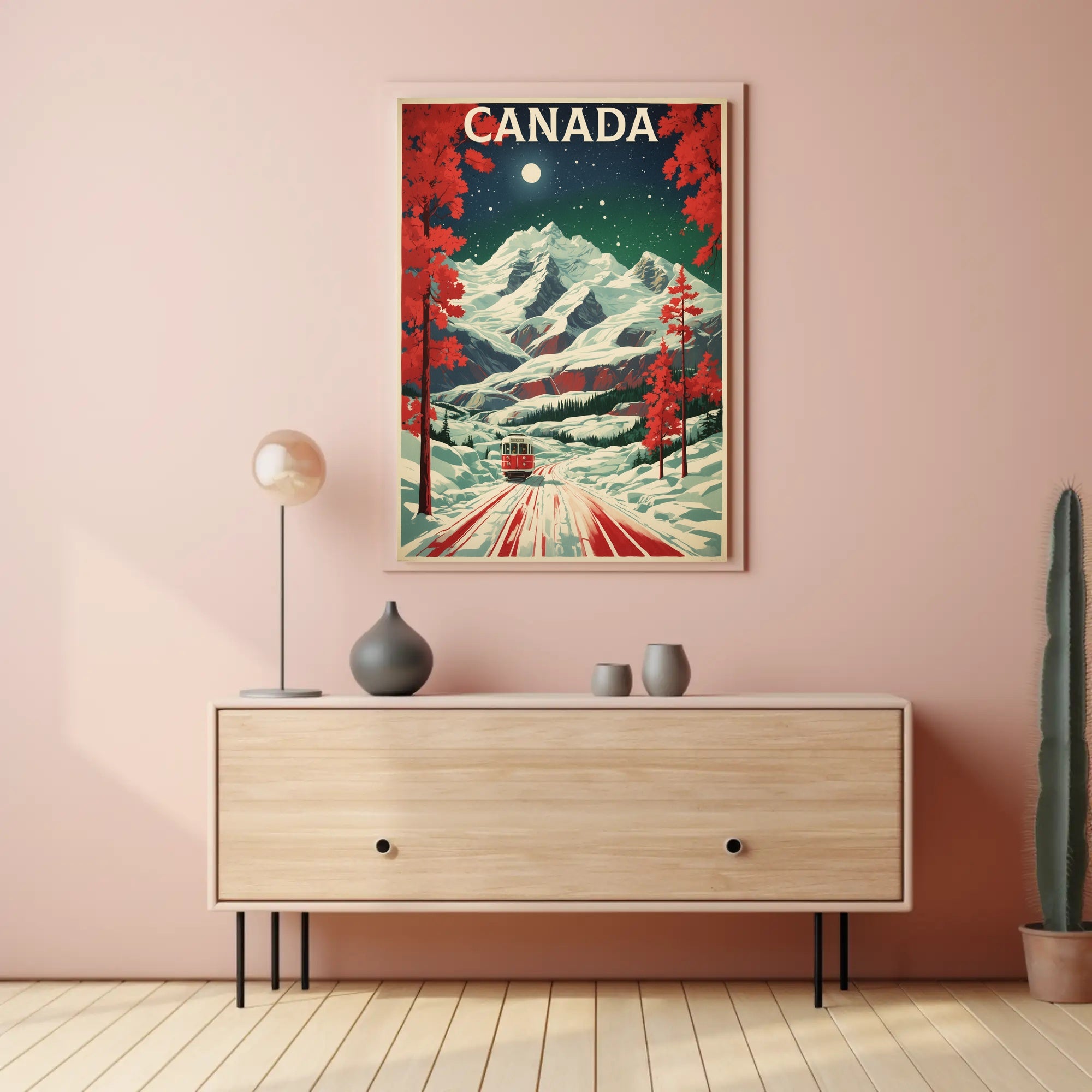 Scenic Vintage Winter Travel Poster PosterGoat