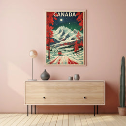 Scenic Vintage Winter Travel Poster PosterGoat