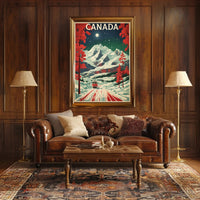 Scenic Vintage Winter Travel Poster PosterGoat
