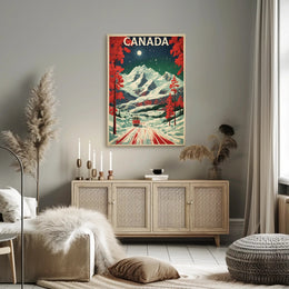Scenic Vintage Winter Travel Poster PosterGoat