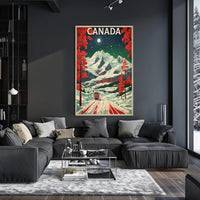 Scenic Vintage Winter Travel Poster PosterGoat