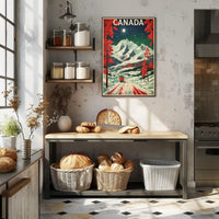 Scenic Vintage Winter Travel Poster PosterGoat